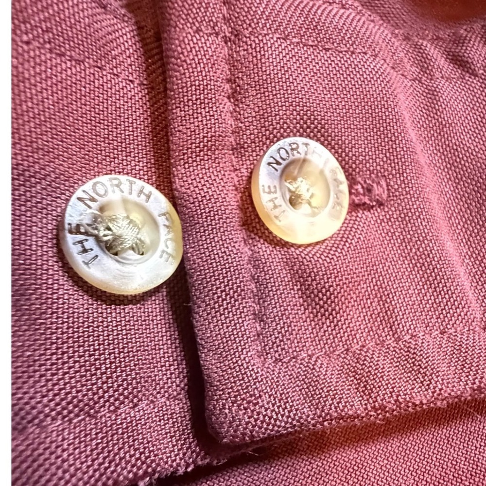 The North Face Men's XL Long Sleeve Hiking‎ Shirt Maroon Button Down Ventilated - Picture 3 of 12